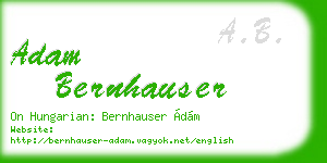 adam bernhauser business card