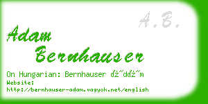 adam bernhauser business card